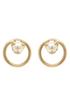 Zoë Chicco 14k Yellow Gold White Pearls Cultured Freshwater Pearl Circle Stud Earrings