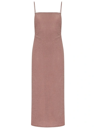 reformation breslin knit dress Metallic Midi In Purple Formarme