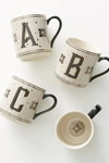 Anthropologie Tiled Margot Monogram Mug By  In Alphabet Size E