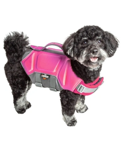 Pet Life Central 'tidal Guard' Reflective Pet Dog Life Jacket Vest In Pink