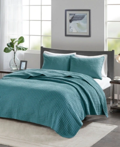 Madison Park Keaton Quilted 3-pc. Quilt Set, King/california King In Teal