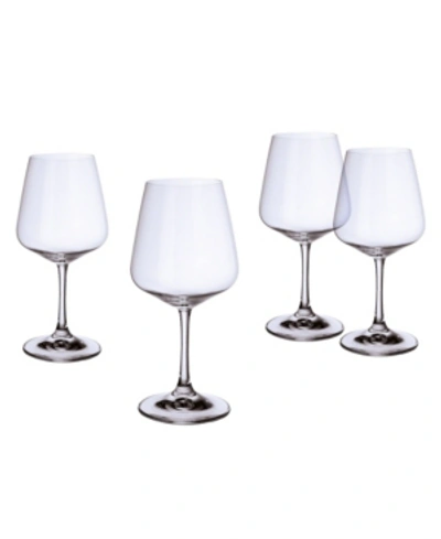 Villeroy & Boch Ovid White Wine Glasses, Set Of 4 In Clear