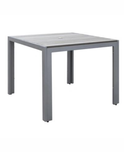 Corliving Distribution Gallant Sun Bleached Square Outdoor Dining Table In Gray