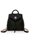 Mcm Women's Essential Monogram Leather Backpack In Black