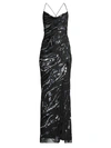 Parker Black Women's Shayna Sequin Column Gown In Black Multi