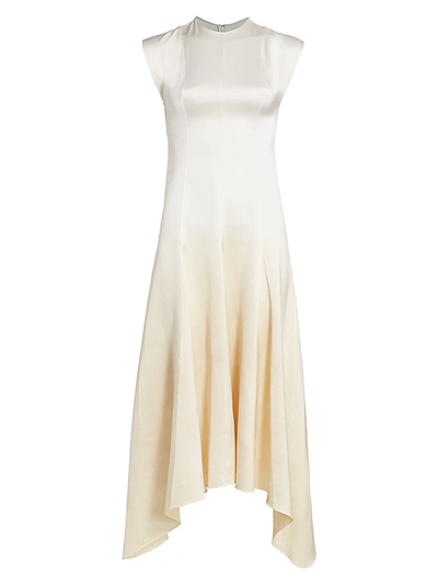 Alejandra Alonso Rojas Dip-dye Silk Midi Dress In Pomegranate Gold