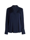 Kobi Halperin Rebekah Silk-blend Blouse In Midnight Blue