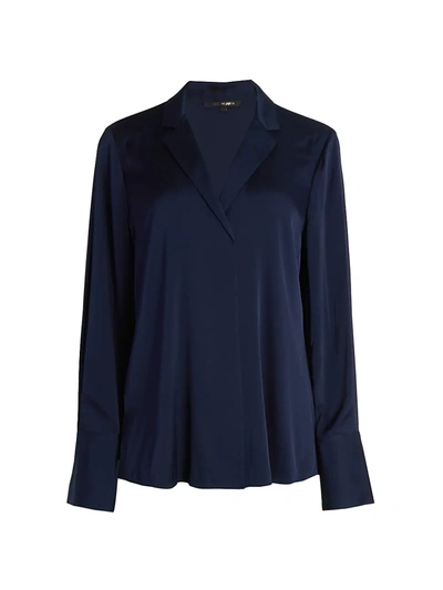 Kobi Halperin Rebekah Silk-blend Blouse In Midnight Blue