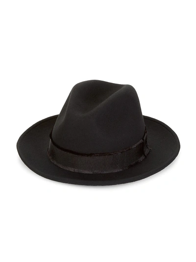 Saks Fifth Avenue Men's Collection Wide Brim Wool Fedora In Black