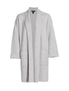 Saks Fifth Avenue Notch Collar Double Face Jacket In Aspen Grey Heather