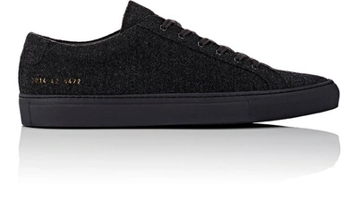 Common Projects Achilles Low-top Sneakers In Black Mono Hi Shine