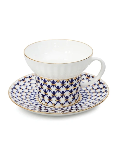 Imperial Porcelain Two-piecewave Porcelain Teacup & Saucer Set