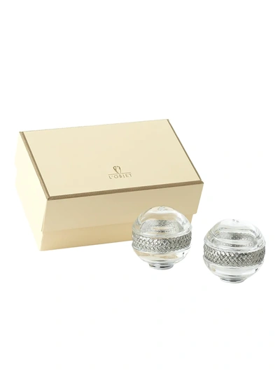L'objet Two-piece Braid-on-crystal Shaker Set