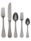 Mepra Vintage Oro Nero 5-piece Flatware Set In Gold Black