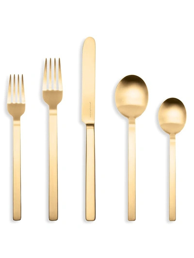 Mepra Stile 5-piece Flatware Set In Gold