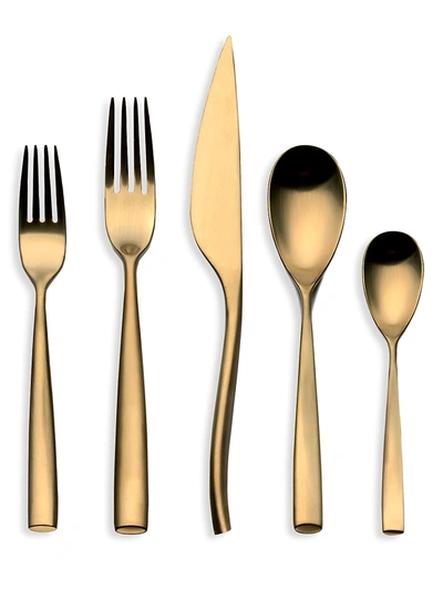 Mepra Arte 5-piece Cutlery Set In Brushed Gold