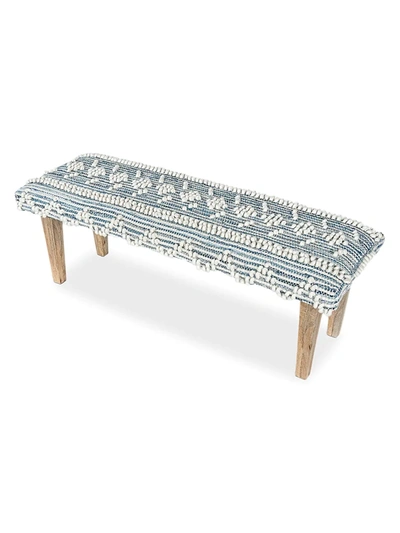 Anaya Recycled Denim Handwoven Bench