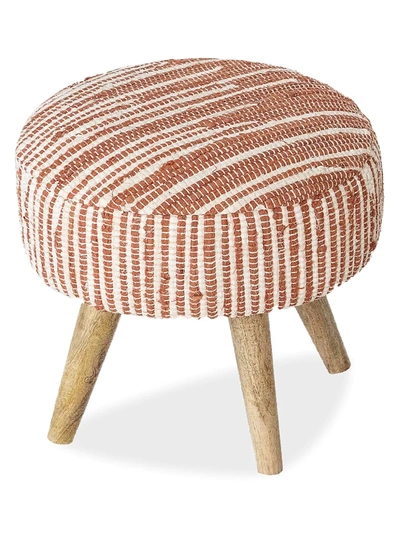 Anaya Terracotta Handwoven Striped Stool