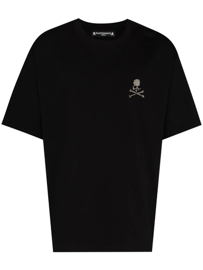 Mastermind Japan Swarovski Skull Logo Cotton T-shirt In Black