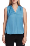 Vince Camuto Rumpled Satin Blouse In Rapture Blue