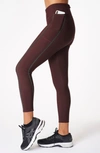 Sweaty Betty Thermodynamic Run Ankle Leggings In Black Cherry Ref