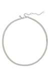 Madewell Herringbone Chain Necklace In Light Silver Ox