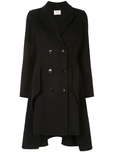 Onefifteen High-low Hem Coat In Black