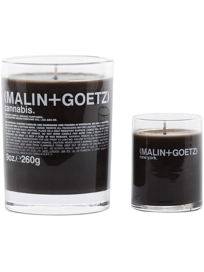 Malin + Goetz Get Lit Set Of Two Scented Candles In Brown
