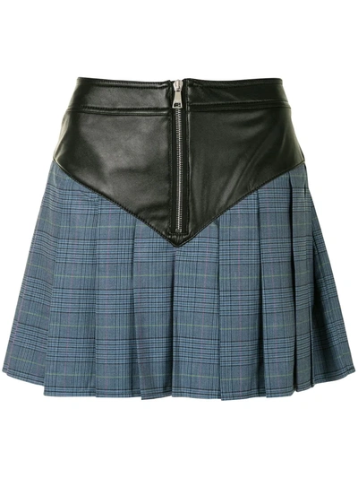 Natasha Zinko Panelled Pleated Mini Skirt In Black