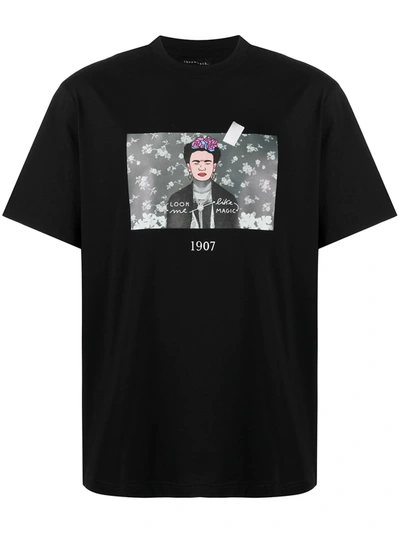 Throwback Frida Print T-shirt In Black