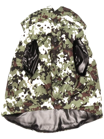 Moncler Camouflage Print Dog Vest In Green
