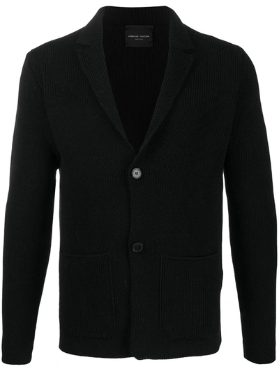 Roberto Collina Single-breasted Wool Blazer In Black