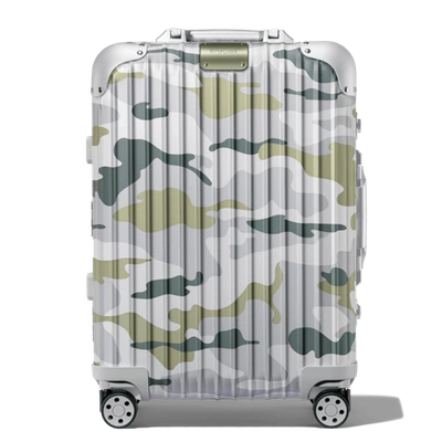 Rimowa Original Cabin Camouflage Suitcase In Green Camouflage - Aluminium - 21,7x15,7x8,5 In Camo_green