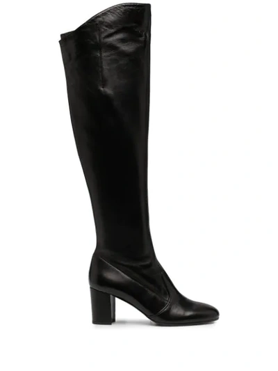 L'autre Chose Leather Knee-high Boots In Black
