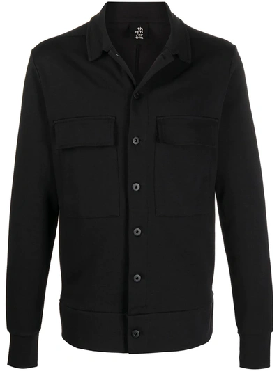 Thom Krom Cotton Shirt Jacket In Black