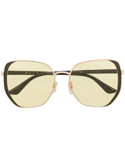 Marni Eyewear Me114s Oversize-frame Sunglasses In Brown