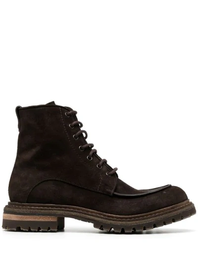 Del Carlo '316' Ankle Boots In Brown