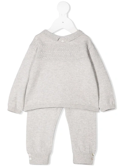Tartine Et Chocolat Babies' Top And Trousers Set In Grey