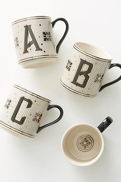 Anthropologie Tiled Margot Monogram Mug By  In Alphabet Size Y In Alphabet