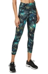 Sweaty Betty Zero Gravity Pocket 7/8 Running Leggings In Black Tonal Leopard Print