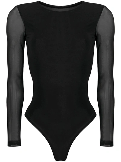 Alchemy Mesh-panelled Bodysuit In Black