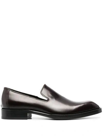 Paul Smith Glossed Loafers In Red
