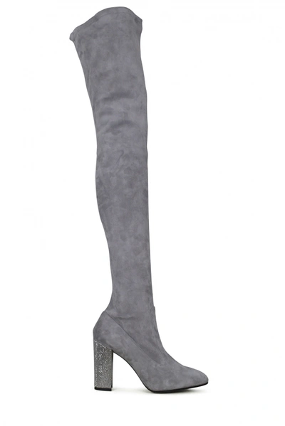 René Caovilla Women's Luxury Boots   Gray Suede Rene Caovilla Boots In Grey