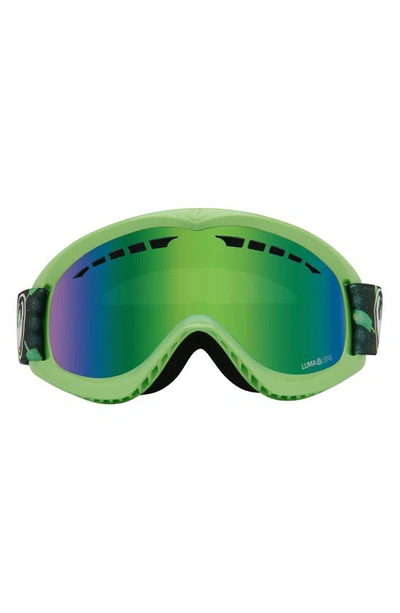Dragon Dx Base Ion 57mm Snow Goggles In Cosmic Pop/ Green Ion