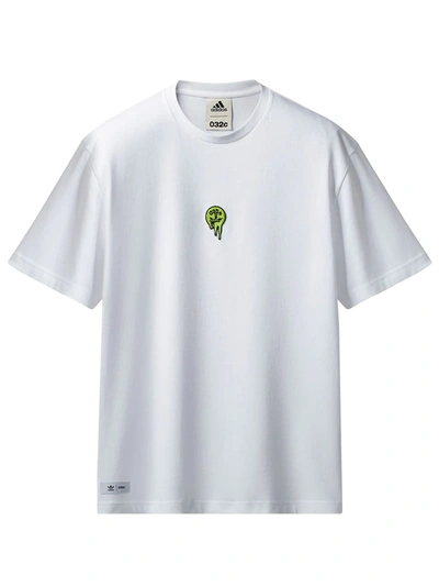 Adidas By 032c X 032c Logo-patch T-shirt In White