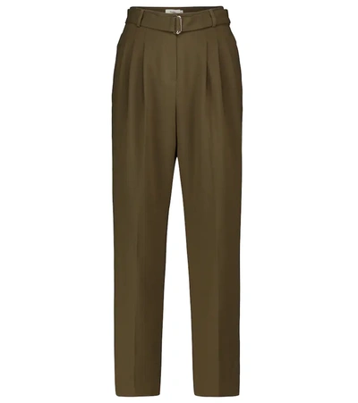 The Frankie Shop Dart-detailing Tapered Trousers In Green