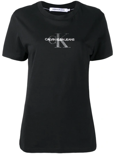 Calvin Klein Jeans Est.1978 Logo Print T-shirt In Black