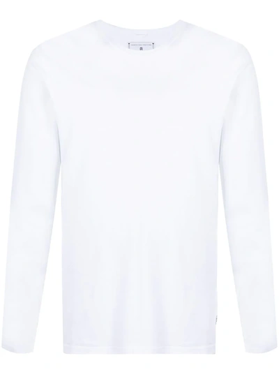 Reigning Champ Longsleeved Round Neck T-shirt In White