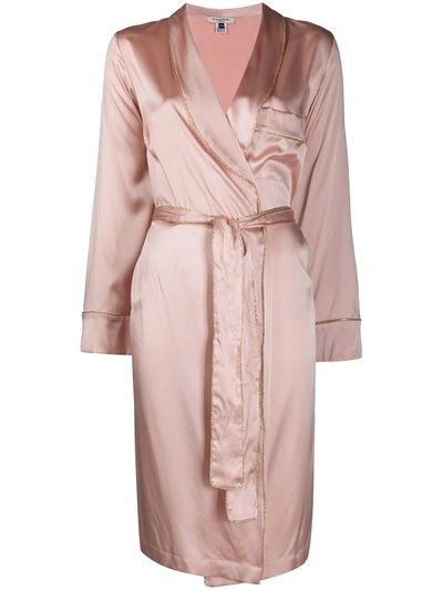 Gilda & Pearl Backstage Silk Dressing Gown In Pink