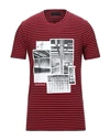 Diesel Black Gold T-shirts In Red